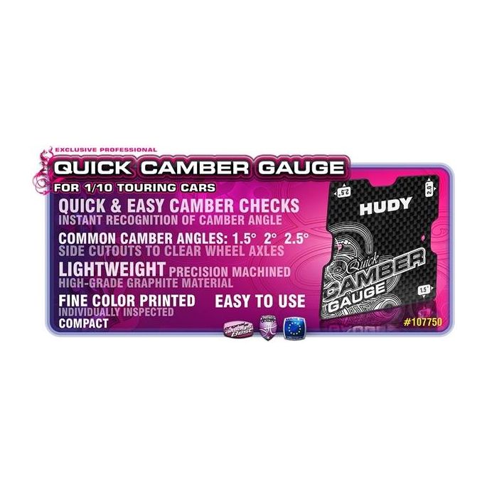 HUDY GRAPHITE QUICK CAMBER GAUGE 1.5deg, H107750