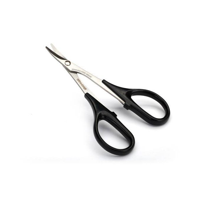 Scissors, curved tip