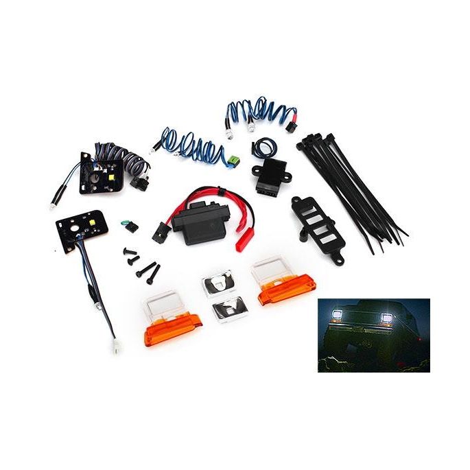 LED light set, complete with power supply (contains headlights, tail lights, si