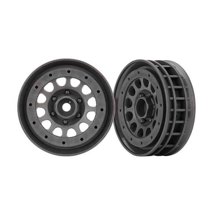 Wheels, Method 105 1.9' (charcoal gray, beadlock) (beadlock rings sold separatel