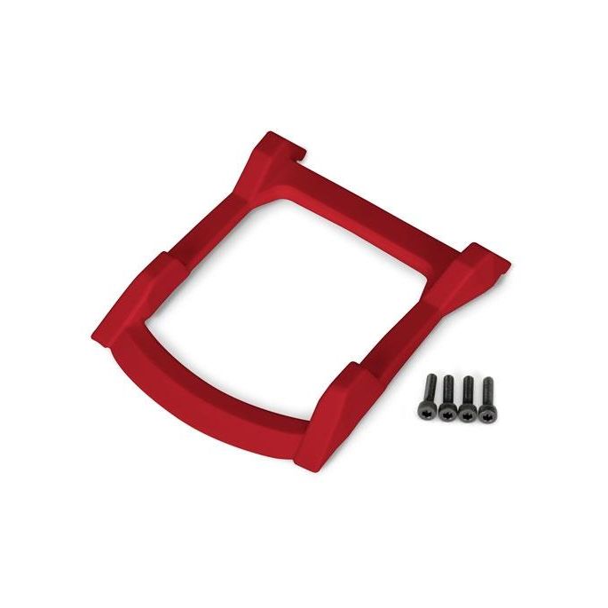 Skid plate, roof (body)/ 3x12mm CS (4) RED, TRX6728R