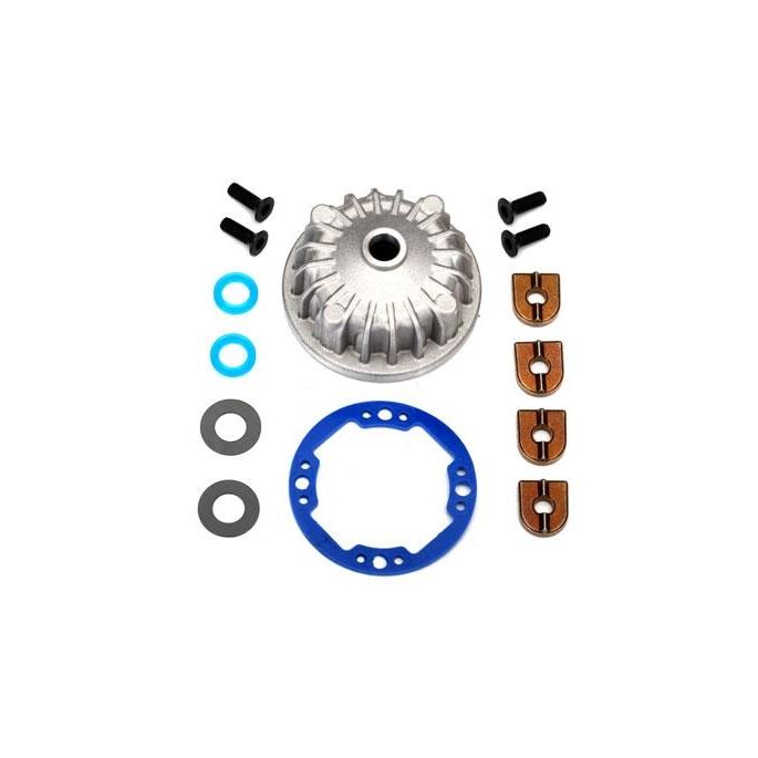 Housing, center differential (aluminum)/x-ring gaskets (2)/ ring gear gasket/ b, TRX6781