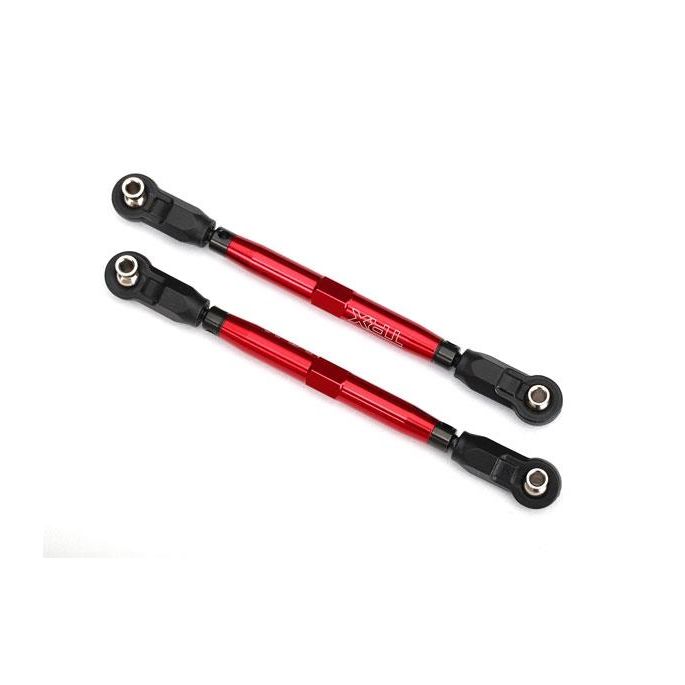 Toe links, front, Unlimited Desert Racer (TUBES red-anodized, 7075-T6 aluminum,, TRX8547R