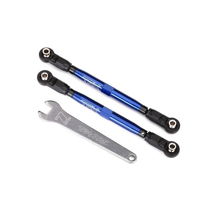 Toe links, front, Unlimited Desert Racer (TUBES blue-anodized, 7075-T6 aluminum,, TRX8547X