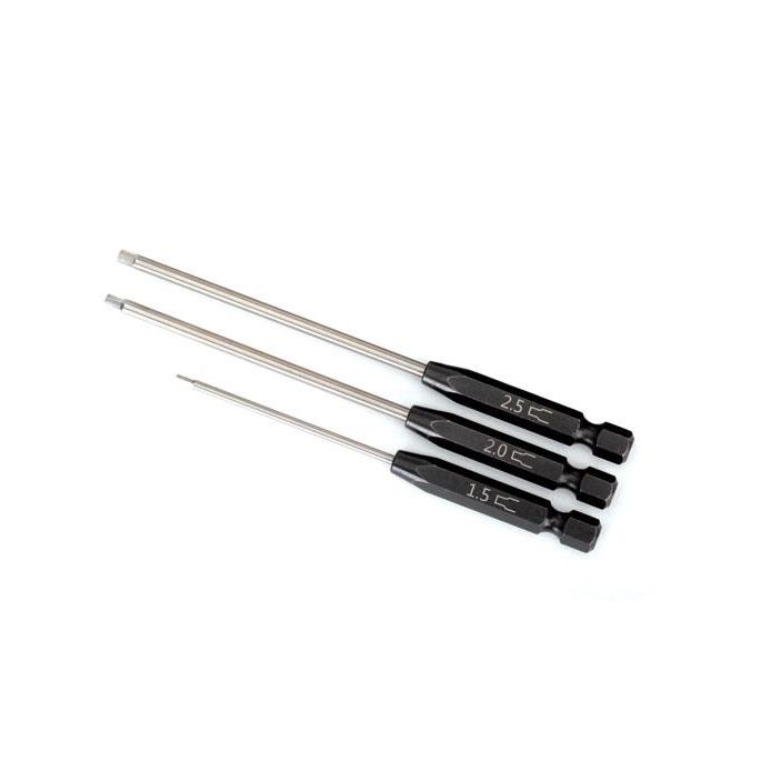 Traxxas Speed Bit Set, hex driver, 3-piece straight (1.5mm, 2.0mm, 2.5mm), 1/4', TRX8715