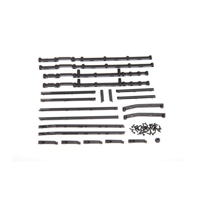 Side trim, left & right (black)/ side trim retainers (6)/ door handles, left, ri, TRX8815
